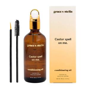 imageGrace ampamp Stella Organic Cold Pressed Castor Oil 4oz  For Hair Growth Eyelashes ampamp Eyebrows  Vegan Paraben ampamp SulfateFree