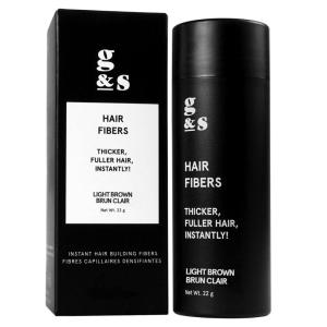 imageHair Building Fibers for Balding Hair 22g  Large Bottle  Instant Hair Thickening Fibers for Thinning Hair  Discreetly Cover Bald Spots by grace and stella Light Brown