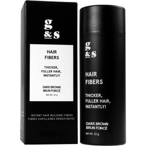 imageHair Building Fibers for Balding Hair 22g  Large Bottle  Instant Hair Thickening Fibers for Thinning Hair  Discreetly Cover Bald Spots by grace and stella Dark Brown