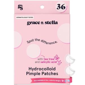 imagegrace ampamp stella Award Winning Acne Device  Pimple Patches for Face  FSA HSA Hydrocolloid Acne Patches  Absorbs Zits Reduces Redness  Cute Patches DermatologistTested Vegan Multishape 36 CountClear Confidence 36Pack