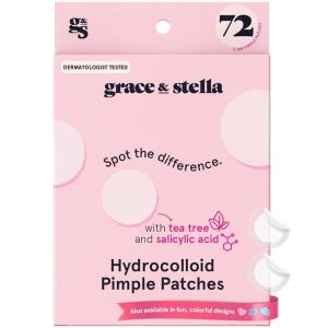 imagegrace ampamp stella Award Winning Acne Device  Pimple Patches for Face  FSA HSA Hydrocolloid Acne Patches  Absorbs Zits Reduces Redness  Cute Patches DermatologistTested Vegan Multishape 36 CountClear Confidence 72Pack