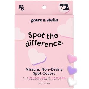 imagegrace ampamp stella Award Winning Acne Device  Pimple Patches for Face  FSA HSA Hydrocolloid Acne Patches  Absorbs Zits Reduces Redness  Cute Patches DermatologistTested Vegan Multishape 36 CountSelfLove 72Pack 