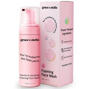 imagegrace ampamp stella Award Winning Hydrating Face Wash 150ml  Gentle Foaming Facial Cleanser with Hyaluronic Acid Rose Water Aloe Vera  Moisturizing Cleansing Foam for Normal to Very Dry Skin  VeganFace Wash 150 ml