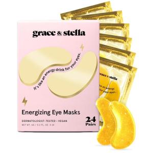 imagegrace ampamp stella Award Winning Under Eye Mask  Travel Size Toiletries  Bridal Shower Gifts  Gel Eye Patches for Dark Circles Puffy Eyes Wrinkles Undereye Bags  Vegan  Self Care 6 Pairs GoldGold 24 Pairs