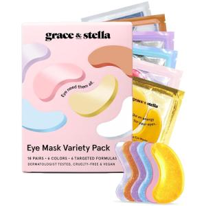 imagegrace ampamp stella Caffeine Under Eye Patches  Awakening Eye Patches for Puffy Eyes and Dark Circles  Under Eye Mask Patches with Niacinamide ampamp Hyaluronic Acid  Vegan CrueltyFree Bronze 24 Pairs6 Colors 18 pairs