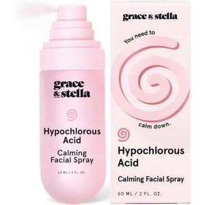 imagegrace ampamp stella Hypochlorous Acid Spray for Face  Acne Spray  Gentle Face Mist to Calm Redness FlareUps Breakouts Body Acne Bacne  Soothing Facial Mist for Sensitive Skin 120ml4 fl oz60 ml