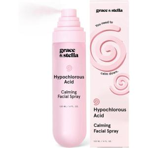 imagegrace ampamp stella Hypochlorous Acid Spray for Face  Acne Spray  Gentle Face Mist to Calm Redness FlareUps Breakouts Body Acne Bacne  Soothing Facial Mist for Sensitive Skin 120ml4 fl oz120ml