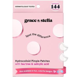 imagegrace ampamp stella Award Winning MultiSize Pimple Patches for Face  Dermatologist Tested Acne Patches for Face  Hydrocolloid Patch for Breakouts Whiteheads  Vegan Pimple Patch Clear 72 Pack144 Count Pack of 1