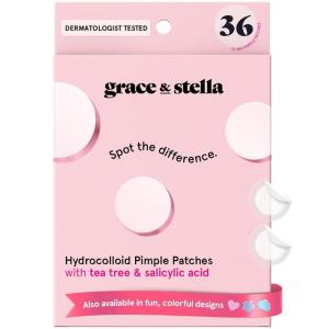 imagegrace ampamp stella Award Winning MultiSize Pimple Patches for Face  Dermatologist Tested Acne Patches for Face  Hydrocolloid Patch for Breakouts Whiteheads  Vegan Pimple Patch Clear 72 Pack36 Count Pack of 1